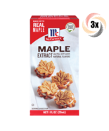 3x Packs McCormick Imitation Maple Flavor Extract | 1oz | Non Gmo Gluten... - £16.71 GBP