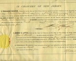 1874 In Chancery of New Jersey Parchment Certificate Seal Master &amp; Exami... - $173.69