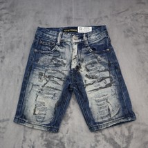 GS-115 Shorts Toddler Boy 4T Blue Denim Lightweight Casual Distressed Dark Wash - $18.69