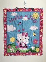 Hello Kitty Sanrio Blanket Quilt Tapestry 36.5”x31” Cute Flowers Bees Birds Bugs - £21.44 GBP