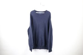 Ralph Lauren Mens Size XL Thermal Pima Cotton Knit Crewneck Sweater Navy Blue - £35.00 GBP
