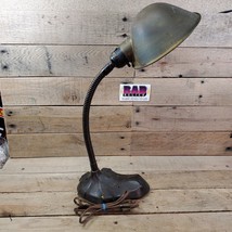 Antique Desk Lamp Wired Cool Patina Work Light - £110.75 GBP