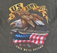 Bayside Y2k U.S Army T Shirt Green Men’s Med Graphic Eagle Patriotic Mil... - $14.24