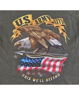 Bayside Y2k U.S Army T Shirt Green Men’s Med Graphic Eagle Patriotic Mil... - $19.53 CAD