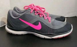 Nike Womens WMNS NIKE FLEX TRAINER 6, COOL GREY/PINK BLAST-DARK GREY Sz ... - $24.75