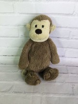 Jellycat Bashful Brown Beige Monkey Plush Lovey Stuffed Animal Toy - £11.07 GBP