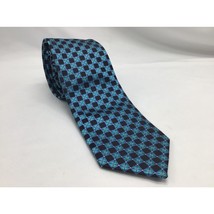 Alexander Julian Colours Blue Checkered Necktie Handmade Formal Business Work - £13.96 GBP