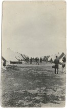 Real Photo Postcard RPPC WW1 Army Recruits by Tents - AZO 1918 era - Unp... - £6.80 GBP