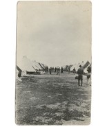 Real Photo Postcard RPPC WW1 Army Recruits by Tents - AZO 1918 era - Unp... - £6.72 GBP