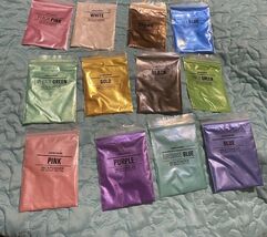 12 -5gm. packs of Mica Powder 12 colors Resin Nail Art DIY Crafts - €4,26 EUR