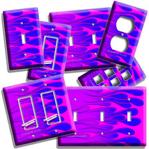 Hot Rod Blue Pink Flames Light Switch Outlet Wall Plate Cover Girl Room Hd Decor - £12.79 GBP+