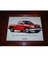 1999 GMC Red Sportside Framed Advertisement Picture Wood Frame - £19.52 GBP