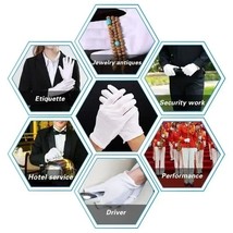 1/5Pairs White Cotton Work Gloves For Dry Hands Handling Film SPA Glove Ceremoni - £5.91 GBP+
