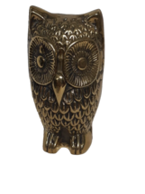 Vintage Brass OWL Decoration 3.5&quot; Tall, MCM Decorative, Solid Brass - £10.30 GBP