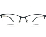 Liz Claiborne Eyeglasses Frames L654 CSA Black Silver Cat Eye Half Rim 5... - £40.47 GBP
