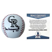 Ian Desmond Colorado Rockies Signed Logo Baseball Beckett Autograph COA ... - £61.89 GBP