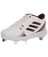 Adidas Women&#39;s Purehustle 2 Baseball Shoe, White/Maroon/Burgundy, Size 8 - £51.79 GBP
