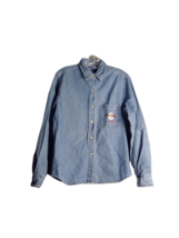Hard Rock Cafe Embroidered Decals Long Sleeve Button Denim Shirt Womens ... - £18.92 GBP