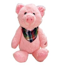 Pink Pig in Bandana Plush Stuffed Animal Toy 13 Inch Super Soft HugFun *NO SOUND - £7.74 GBP