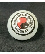 Vintage Northern Pacific Railway Marble White 1&quot; Glass Marble - $244.61 MXN
