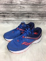 Saucony Grid Cohesion 10 Blue Coral Pink Running Shoes Size 9.5 S15333-2 - £14.21 GBP