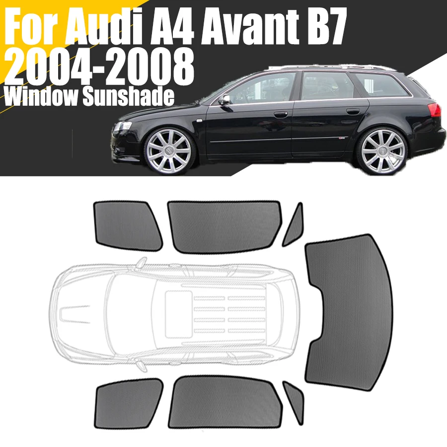 Custom Magnetic Car Window Sunshade For Audi A4 Avant B7 2004-2008 Allroad Wagon - $17.31+