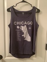 1 Pc Old Navy Women&#39;s Sleeveless Tank Top Shirt Chicago Windy City Size Large  - £31.91 GBP