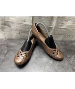 Lifestride flats Women’s Shoes Gold Leather Slip On Comfort Loafers Kitten Heels - $36,040.92 MXN