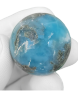 natural creation Larimar Gemstone  Dominican Pectolite Sphere 36 grams (... - $46.00