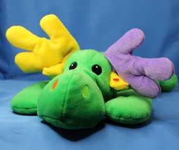 Moose Ty 1998 ANTLERS Retired  15&quot; Green Pillow Pal Plush Stuffed Toy - £6.77 GBP