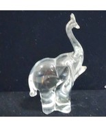 Glass Elephant Crystal Clear Safari Figurine Paperweight Trunk Up For Lu... - $275.22 MXN