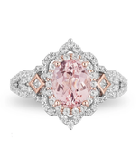 Enchanted Disney Aurora Oval Morganite and Diamond Scallop Frame Engagement Ring - $129.00