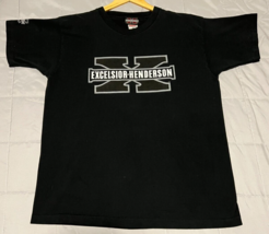 Excelsior-Henderson Motorcycle T-Shirt Black Vintage Adult XL Single Sti... - £16.73 GBP