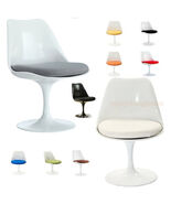White Tulip Flower Style Dining Side Chair - 9 Cushion Colors - Fabric O... - $2,575.61 MXN+