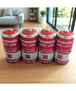 4 VINTAGE C BATTERIES Panasonic  BATTERY 60s 70s Red Metallic Red Top - €10,09 EUR