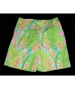 Lilly Pulitzer Tropical Floral 4-Pkt Zipper Front Bermuda Shorts Wm&#39;s 10... - $46.48 CAD