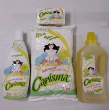 4X CARISMA DETERGENTE LIQUIDO , 1 BOLSA DE POLVO , 1 SUAVIZANTE 1 JABON ... - $649.39 MXN