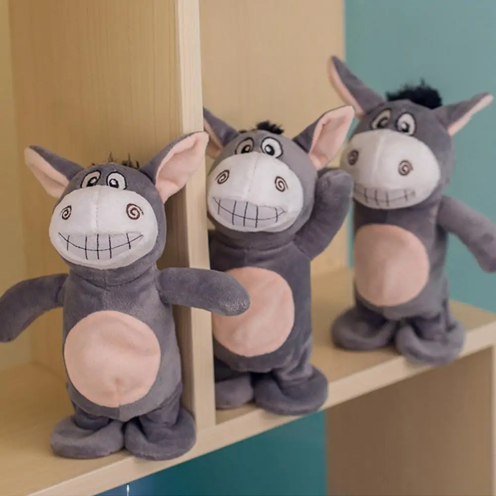 Interactive Talking Toy Donkey Electric Pets Plush Recording Smart Walking Cute - £12.86 GBP