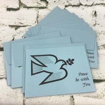 Peace Be With You Blue Notecards Lot Of 11 With Envelopes Dove Olive Branch  - £13.95 GBP