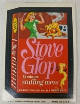 1974 Topps Wacky Packages Stove Glop Sticker Card Tan Back Series 10 - $14.65