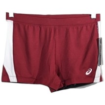 Burgundy Womens Volleyball Shorts Size Medium Asics Maroon College Cardi... - $34.04