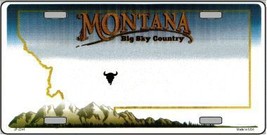 Montana Novelty State Background Blank Metal License Plate LP-2241 - £17.52 GBP