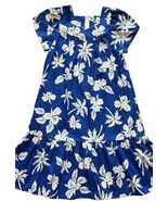 VTG Royal Creations Hawaiian Dress Size S Blue Palm Trees Floral Muumuu ... - €28,22 EUR
