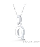 Initial Letter &quot;Q&quot; 23x9mm (0.9x0.35in) Charm 3D Pendant in .925 Sterling... - €19,82 EUR+