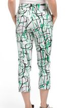 NWT SWING CONTROL GRAFFITI Green Black Stretch Capris Cropped Pants S M L XL image 2