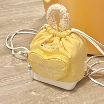 Girls Japanese Sweet Kawaii Cute Schoolbags Women Y2k Aesthetic Embroidery Lette - £62.39 GBP