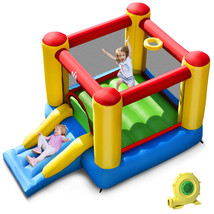 Kids Inflatable Bounce House Jumping Castle Slide Gift With 480W Blower - £245.10 GBP
