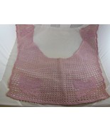 Vintage Crocheted Collar 13x 7.5 x 14 inches Fine Thread Awesome Dusty M... - £9.37 GBP