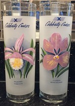 HIGHBALL GLASSES FROSTED ORCHID PLEIONE &amp; VANDA - CELEBRITY CRUISES  - £13.76 GBP
