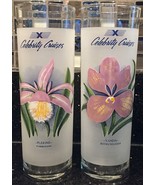 HIGHBALL GLASSES FROSTED ORCHID PLEIONE &amp; VANDA - CELEBRITY CRUISES  - £13.95 GBP
